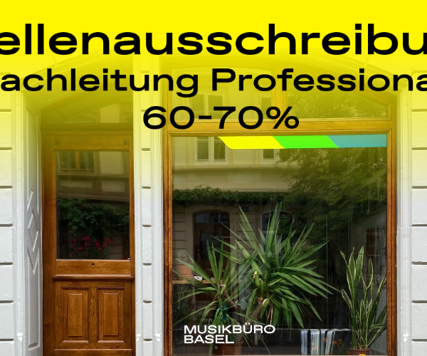 Stellenausschreibung - Fachleitung Professionals 60-70%